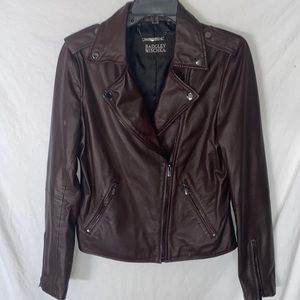 Badgley Mischka Brown Leather Jacket